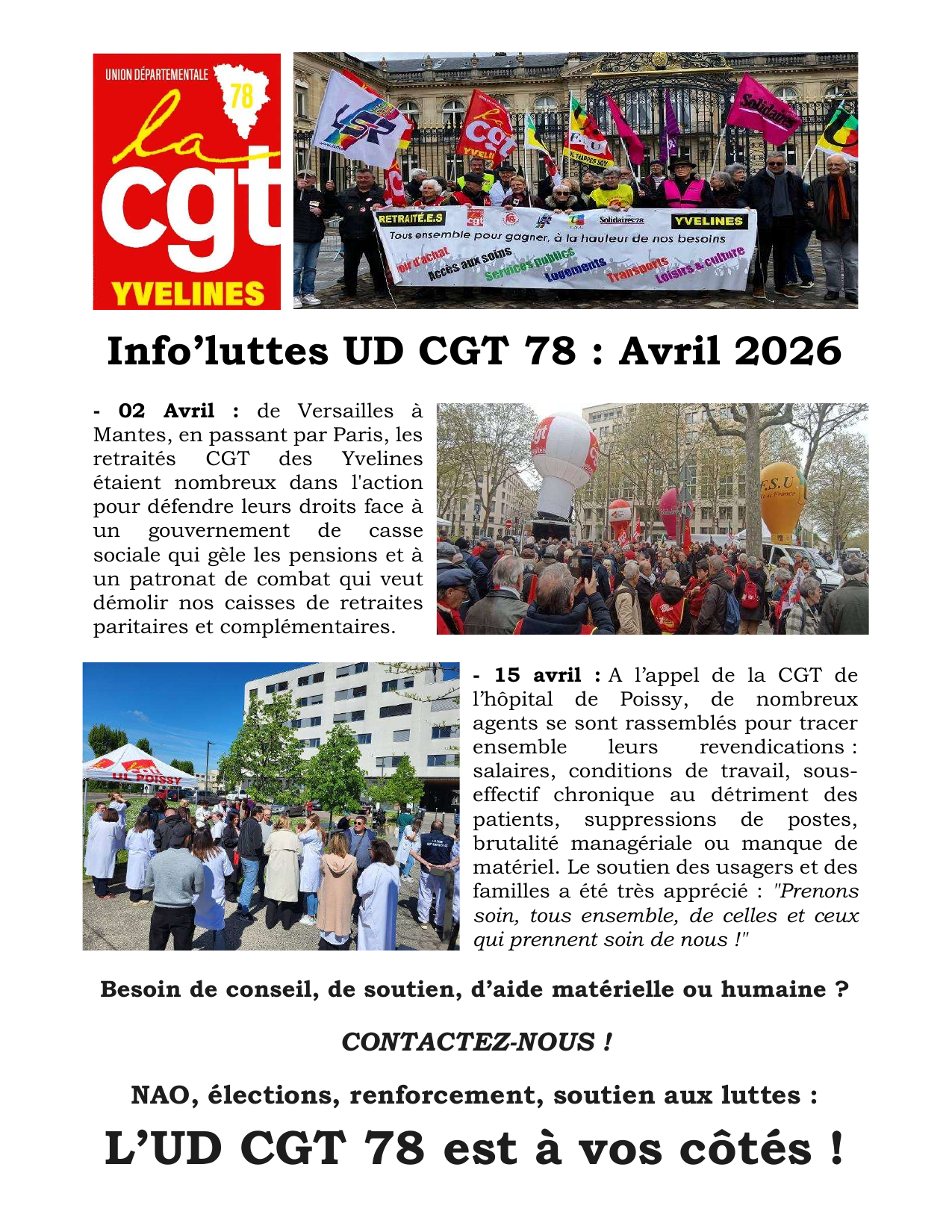 Aperçu — Info’luttes UD CGT 78 : Avril 2026