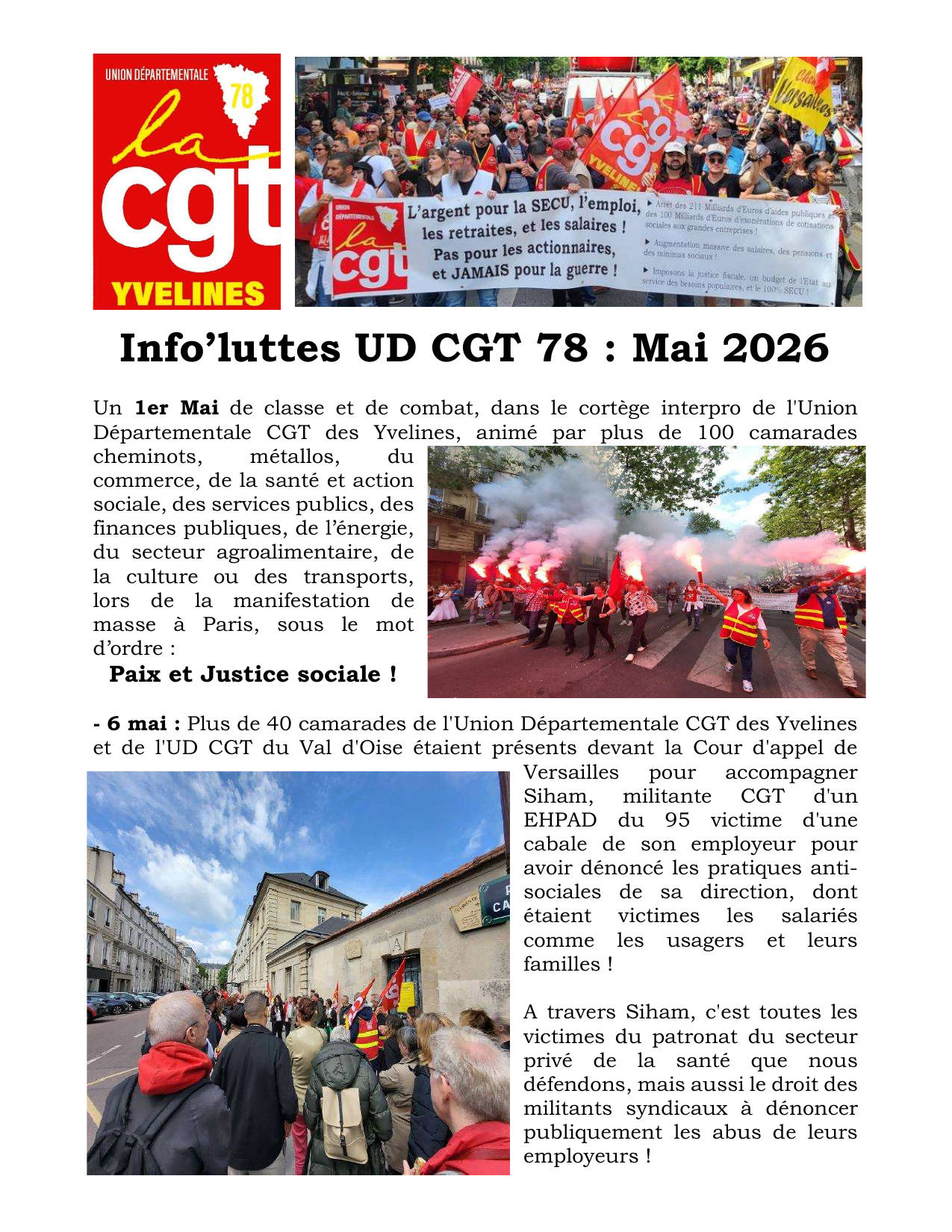 Aperçu — Info’luttes UD CGT 78 : Juin 2026